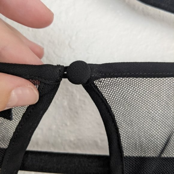 Torrid Black Dress Mesh w/ Beaded Embroidery Dress - Picture 7 of 13